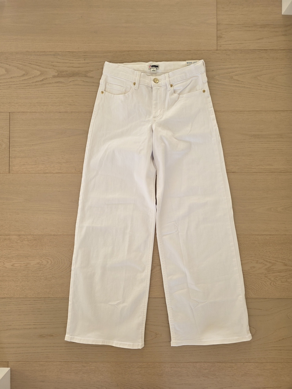 J.Crew Wide Leg White Jeans Size 16 Kids
